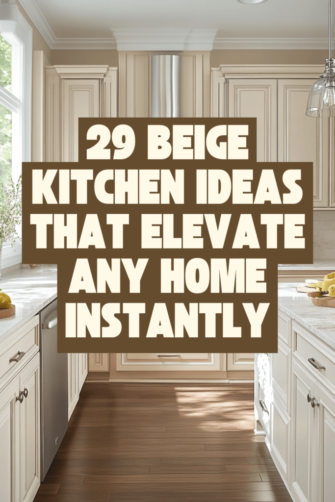 29 Beige Kitchen Cabinets That Make Small Spaces Feel Bigger